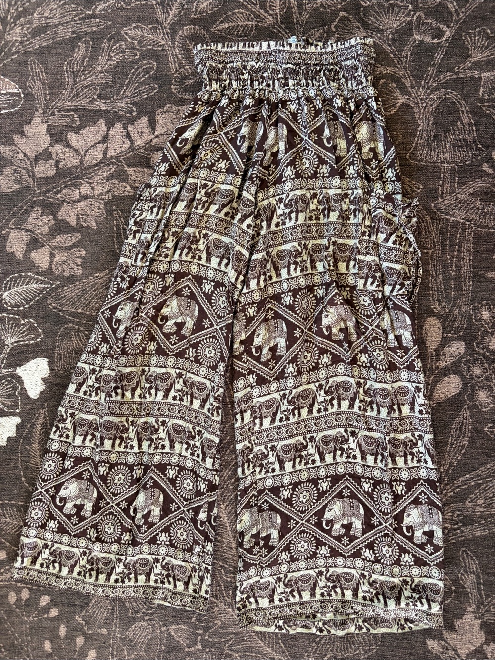 Boho Elephant Palazzo Pants